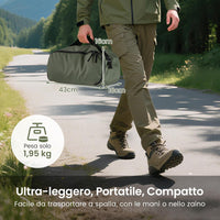 Brandina da Campeggio, Letto Pieghevole e Portatile con Tasca Laterale e Borsa da Trasporto, Lettino con Struttura in Metallo per Viaggio e Spiaggia, Portata 150 kg