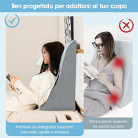 Cuscino a Cuneo per Letto e Divano, Cuscino con Design Curvo unico e Fodera Lavabile, Cuscino a Cuneo Ergonomico in Spugna, per Camera da Letto, Soggiorno