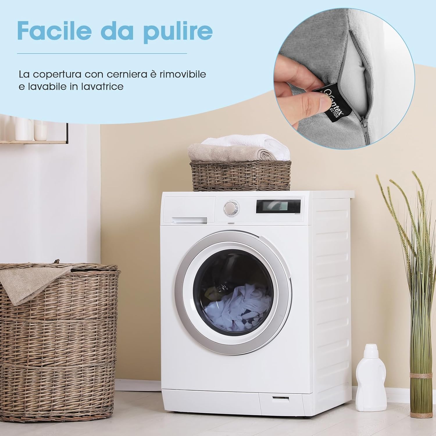 Cuscino a Cuneo per Letto e Divano, Cuscino con Design Curvo unico e Fodera Lavabile, Cuscino a Cuneo Ergonomico in Spugna, per Camera da Letto, Soggiorno