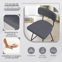 Set di 2 Sgabelli da Bar Girevoli a 360¡ã, Sgabelli da Cucina con Schienale, Poggiapiedi, Sedia Alta Moderna Imbottita Struttura in Metallo, Altezza 90,5 cm, Capacit¨¤ di 150 kg (Grigio)