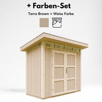 Casetta da Giardino di QUALIT? PREMIUM 3m?²-L161xW294cm - TIMBELA M901A-TERRA BROWN