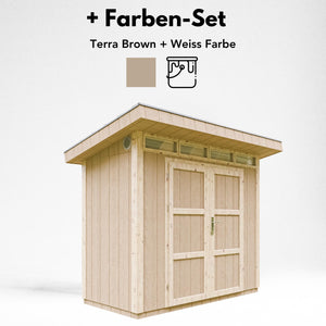 Casetta da Giardino di QUALIT? PREMIUM 3m?²-L161xW294cm - TIMBELA M901A-TERRA BROWN