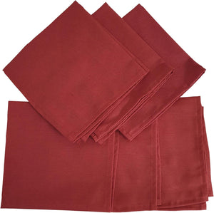 Set 6 Tovaglioli Rossi  40x40 cm da Abbinare perfettamente alla Tovaglia da Cucina, Giardino, Pic Nic, Made in Italy (Rosso, 6 Tovaglioli)