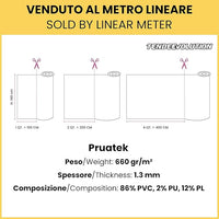 Tessuto FintaPelle Nautica Tappezzeria Alta Qualità "PRUATEK" - Colore NERO 5533 - Morbida e Resistente - Vendita al Metro - H.140