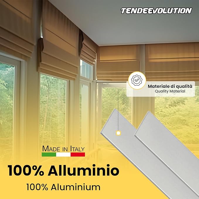 Peso Piatto in Alluminio Alluminio Grezzo per Tende - Lunghezza barra 100cm, 3cm Largo, 2mm Spessore - Profilo per Binari, Strip LED, Teloni