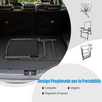 Set di 2/4 Sedie Pieghevoli da Giardino in Textilene, Sedie da Esterno con Schienale Alto, Poltrona Portatile per Giardino Campeggio Patio, Portata 150 kg (4, Nero, 62 x 58 x 96 cm)