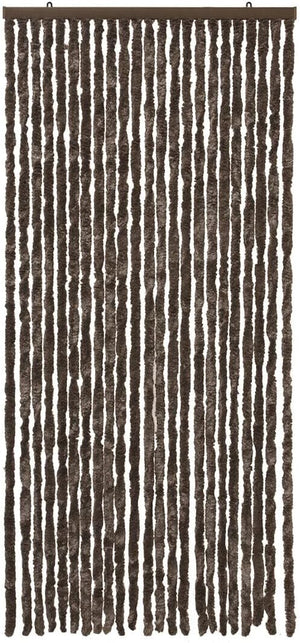 Tenda in Ciniglia 120x230 cm Porta Ingresso ProteggiSole Antimosche Lavabile Regolabile Marrone