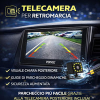 Autoradio 2 DIN 7" Touchscreen HD, Apple CarPlay e Android Auto Wireless, Bluetooth, Controllo Volante, Universale con Telecamera Retromarcia Inclusa