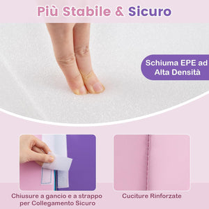 6 Blocchi di Schiuma per Arrampicata, Gioco Morbido per Bambini, Set di Costruzioni Colorate per Arrampicarsi e Strisciare con Tunnel, Scale e Rampetta per Bambini 12 Mesi + (Blu)