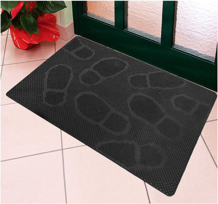 Zerbino Gomma Ingresso Raschiafango Dentato Robusto Antiscivolo 40x60 Cm Made In Italy