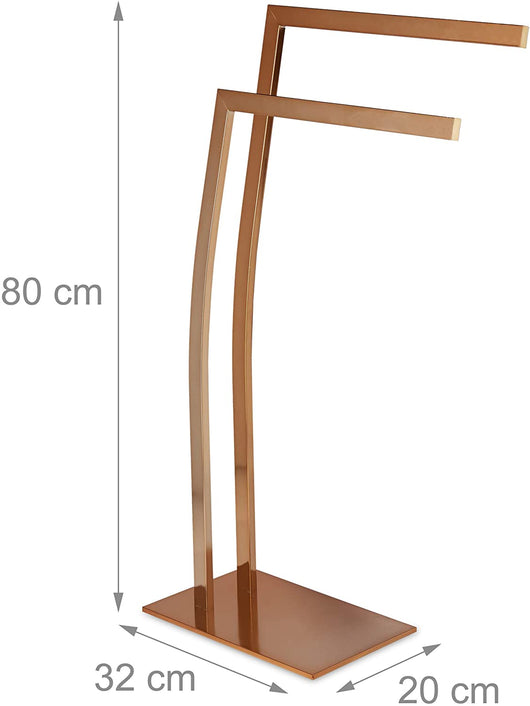 Supporto bagno porta asciugamani in acciaio inox color rame 13_0002257