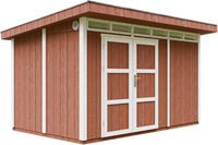 Casetta da Giardino di QUALITÃ€ PREMIUM 8,7mq-L412xW279cm - TIMBELA M904A-REDWOOD RED