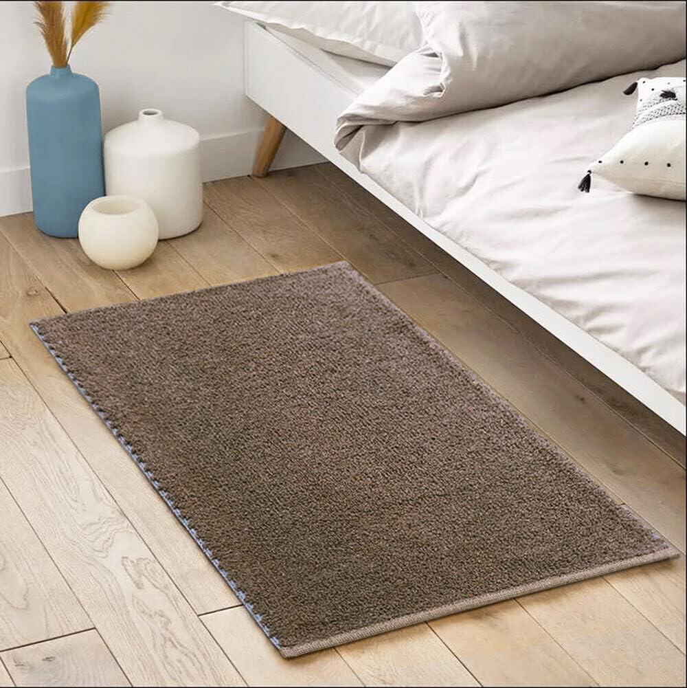 Tappeto Bagno Camera Scendiletto 60x180 cm Puro Cotone Morbido Lavabile Made In Italy Marrone