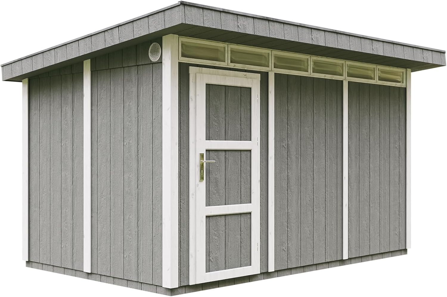 Casetta da Giardino di QUALIT? PREMIUM 8,7m?²-L412xW279cm - TIMBELA M904-CAVERN STEEL