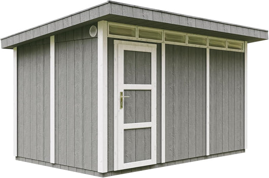 Casetta da Giardino di QUALIT? PREMIUM 8,7m?²-L412xW279cm - TIMBELA M904-CAVERN STEEL