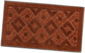 Zerbino Ingresso 50x80 cm Asciugapassi Assorbente Antiscivolo Vellutato Made In Italy Arancione