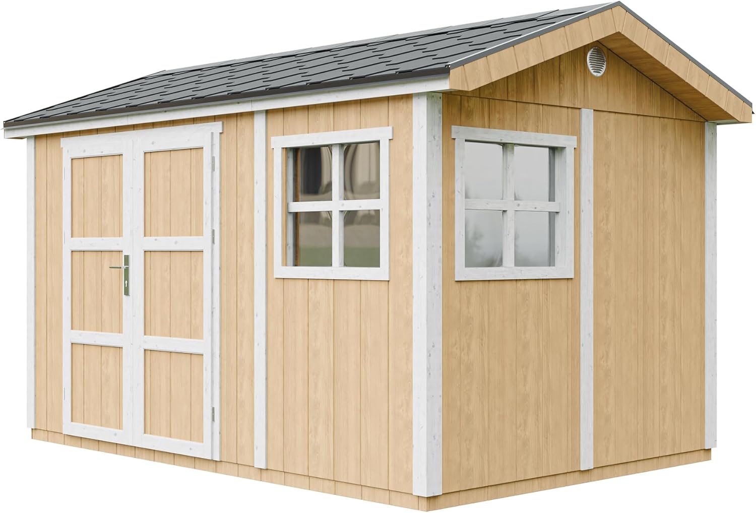 Casetta da giardino di qualit? premium 8,68 m² - H252x250x412 cm - Timbela M914A-HARVEST HONEY