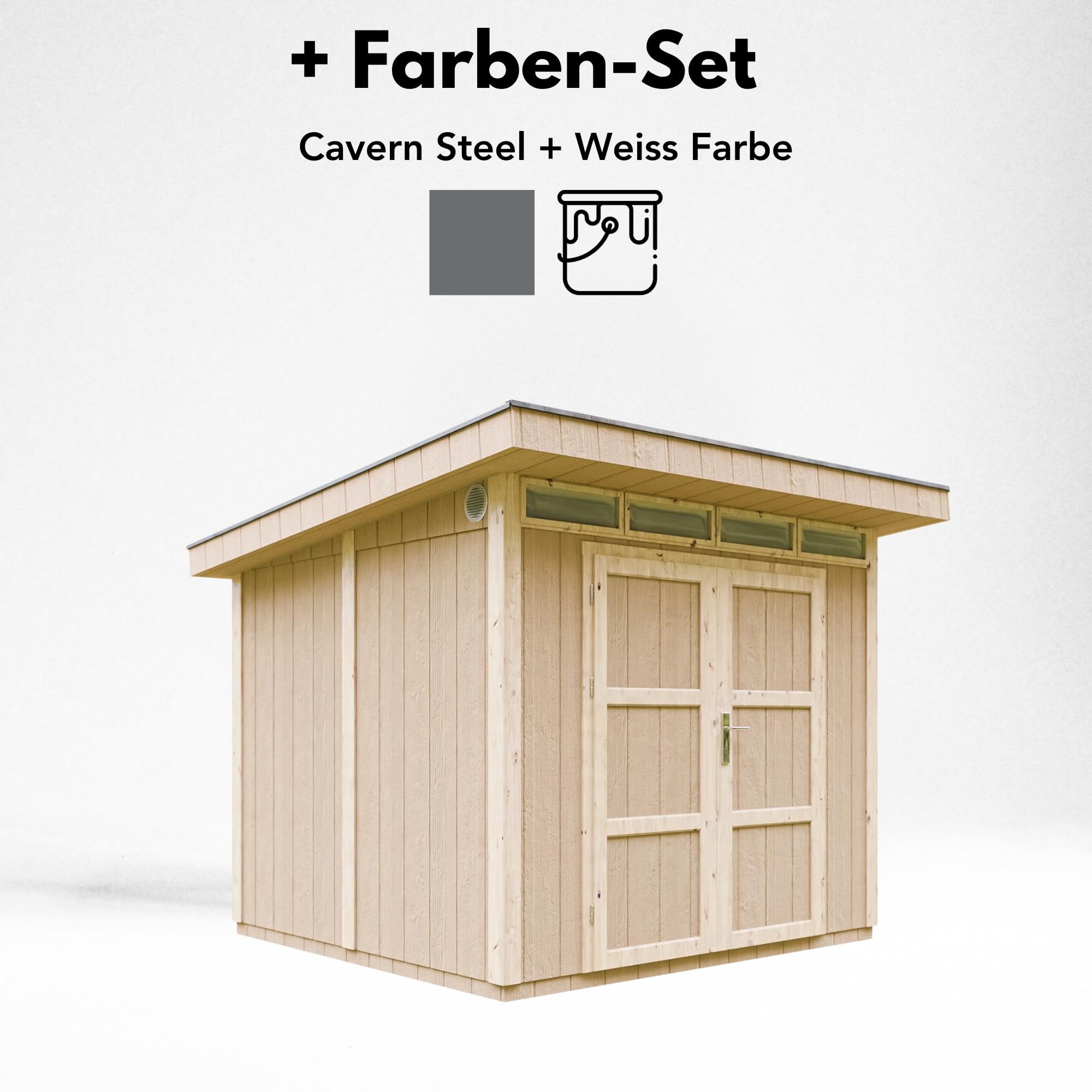 Casetta da Giardino di QUALIT? PREMIUM 5,9m?²-L279xW293cm - TIMBELA M903A-CAVERN STEEL