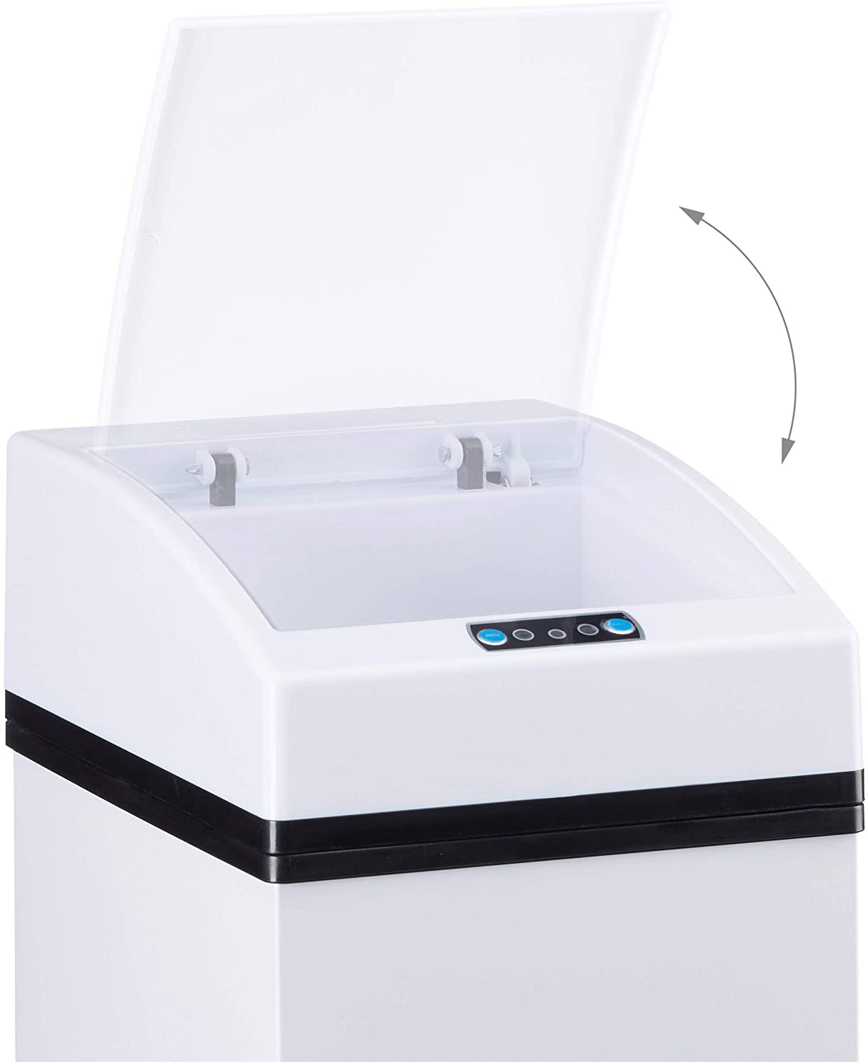 Pattumiera automatica da cucina design sensore coperchio secchio interno 7 litri bianco 13_0002322