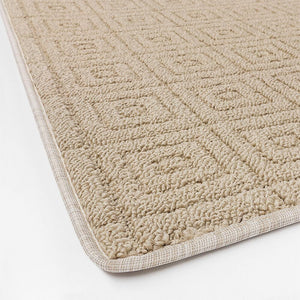 Tappeto Cucina 3D Antiscivolo Tinta Unita Assorbente Beige 57x240 cm