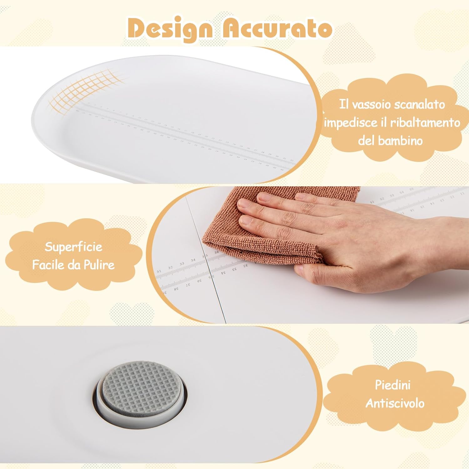 Bilancia Intelligente per Bambini, Bilancia Multifunzione con Vassoio Rimovibile, Bilancia con Bluetooth, 5 Unità e Schermo LED, Funzione Hold e Tara, LED, per Neonati Bambini