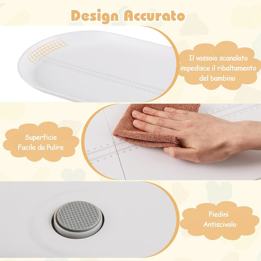 Bilancia Intelligente per Bambini, Bilancia Multifunzione con Vassoio Rimovibile, Bilancia con Bluetooth, 5 Unità e Schermo LED, Funzione Hold e Tara, LED, per Neonati Bambini