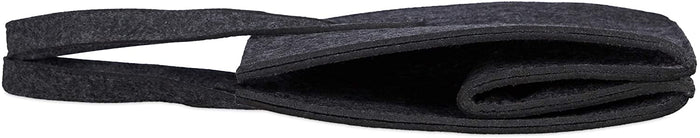 Cestino portalegna in feltro legno 2 manici pieghevoli portariviste 43 cm antracite 13_0002412