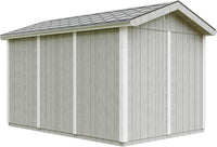 Casetta da giardino di qualit? premium 8,68 m² - H252x250x412 cm - Timbela M914A-TUNDRA GREY