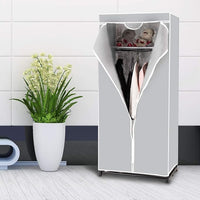 Armadio in Tessuto Armadio Cabina Pieghevole con Asta Appendiabiti, Vari Colori Disponibili, 75 x 50 x 170cm (Grigio)