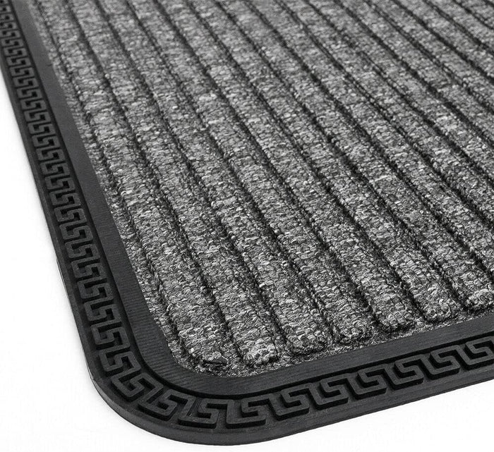 Zerbino Ingresso Antiscivolo Robusto Assorbente Tappeto Gommato Asciugapassi Bordeaux 25x60 cm