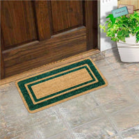 Zerbino Cocco Verde Ingresso Porta 33x60 cm Elegante Robusto Antiscivolo Asciugapassi Esterno