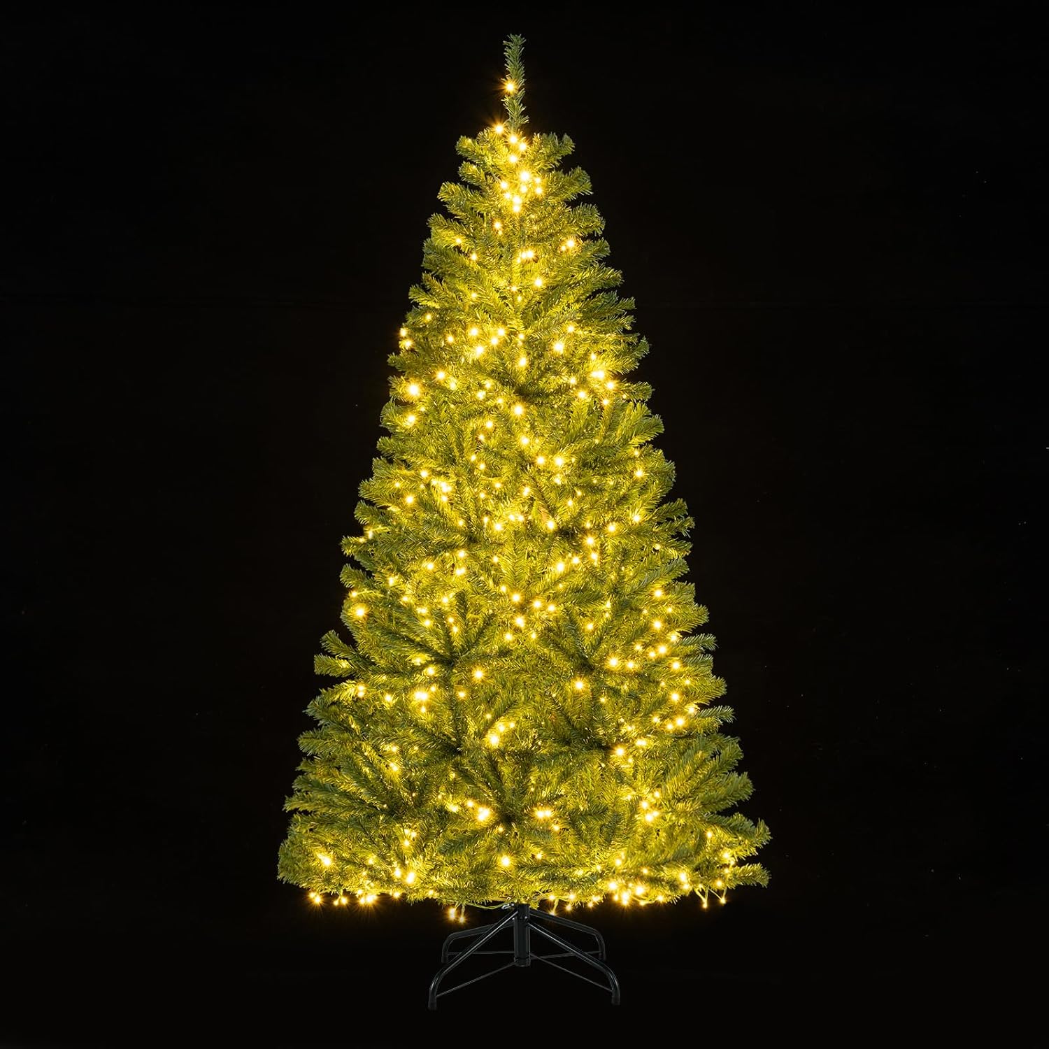 Albero di Natale Artificiale 180 cm, Albero di Natale Pre-illuminato con 700 Luci LED, 680 Rami, Telecomando, Timer e Guanti, Modalità e Luminosità Regolabili
