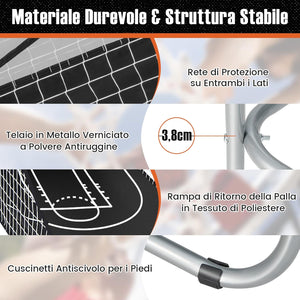 Macchina da Pallacanestro Elettronica, Canestro Basket da Camera a Doppio Tiro Pieghevole con Punteggio Elettronico, 4 Palle, 8 Modalità di Gioco e 2 Canestri (Bianco)