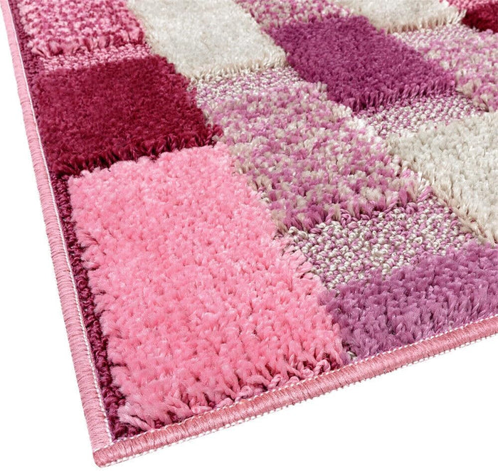Tappeto Bagno 50x80 cm Moderno Soffice Antiscivolo Assorbente Doccia Rosa