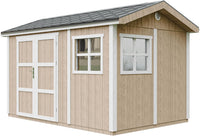 Casetta da giardino di qualit? premium 8,68 m² - H252x250x412 cm - Timbela M914A-TERRA BROWN