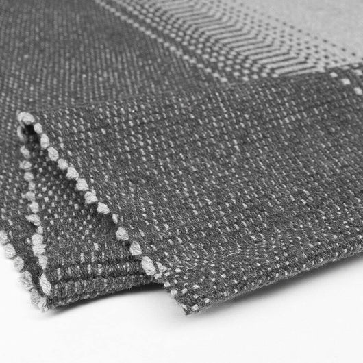 Tappeto Cucina Bagno Puro Cotone Assorbente Tessuto Intrecciato a Mano Grigio 55x140 cm