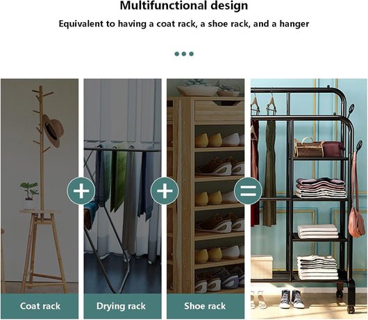 Appendiabiti Appendiabiti Appendiabiti in Metallo con Ruote Appendiabiti Indipendente Espositore per Cappotti Organizzatore per corridoio Camera da Letto Negozio al dettaglio/Bianco/135 cm