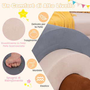 Set di 3 Pezzi Giocattoli per Arrampicata per Bambini, Tunnel Gioco in Schiuma, Divano Arcobaleno per Bambini, Area di Gioco per Stanza dei Giocattoli Camera da Letto (Grigio)