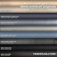 Kit Riparazione Tessuto Cielo Auto - Nido D'ape Grigio Antracite Con 2 Colle Spray - Misura 1,50 x 2 m - Adatto anche per Pannelli Portiere e Pantoni