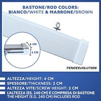 Tenda Antimosche Modello GLIT PIENO in PVC, Plastica Bianco | Largh. 0,80m x Alt. 2,20m | Protezione Insetti, Porta, Esterno, Interno