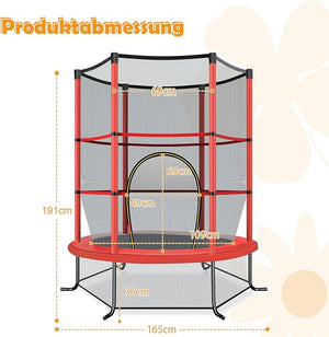 Trampolino Elastico Bambino in Acciaio, Tappeto Elastico Bambini da Esterno e da Interno, con Rete e Cusicnetti Antiscivolo