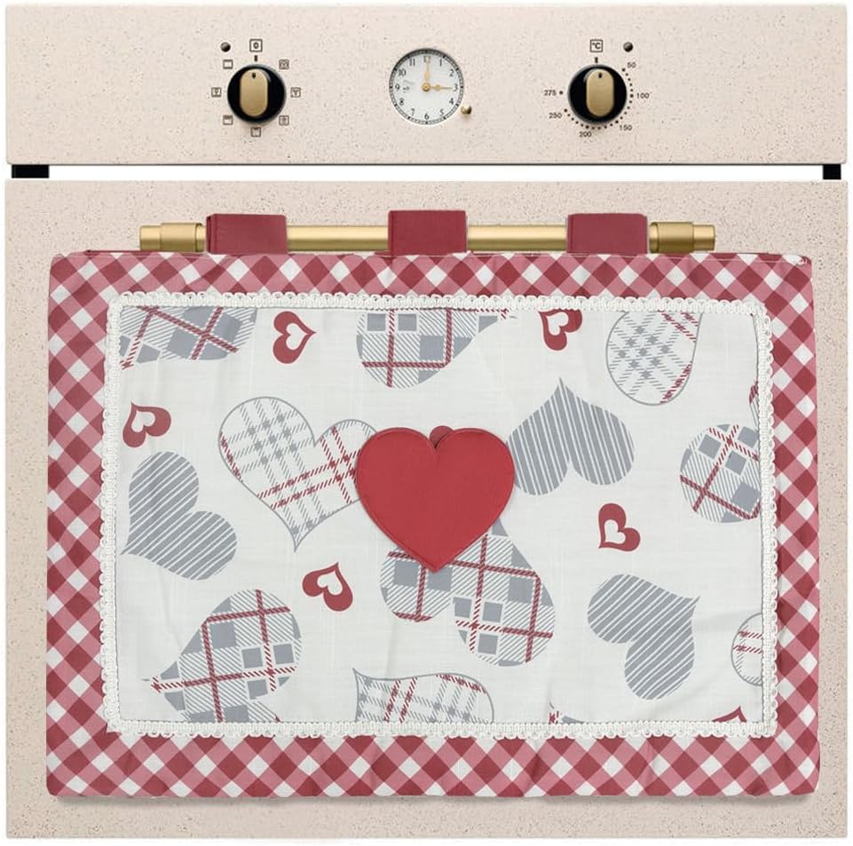 Copriforno Cucina Universale Morbido Ricamato Proteggi Forno Moderno