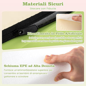 Set di Blocchi in Schiuma per Bambini 4 Pezzi, Set di Costruzioni Morbide in PU + EPE per Sviluppo dei Bambini, Gioco Attivo Interno per Arrampicarsi e Gattonare (Rosa)