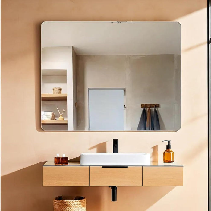 Specchio Bagno con Luce Led ZEUS 80x60 cm, Striscia led Luce Naturale 4000K, Specchio Retroilluminato Bagno 24V