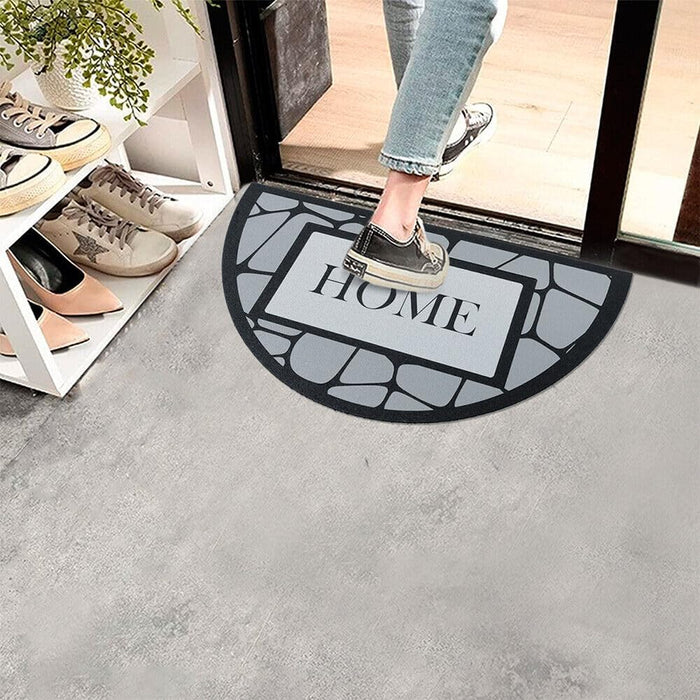 Zerbino Gomma Sostenibile 40X70 Antiscivolo Ingresso Interno Esterno Moderno Semiluna Dis.MA