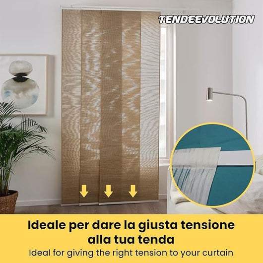 Peso Piatto in Alluminio Bianco per Tende - Lunghezza barra 140cm, 2cm Largo, 2mm Spessore - Profilo per Binari, Strip LED, Teloni PVC