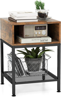 Scaffale per Cucina in Acciao Legno a Ripiani Carrello per Microonde Scaffalature Fioriera Salvaspazio, per Cucina e Soggiorno, Vintage (2 Ripiani + Cassetto)