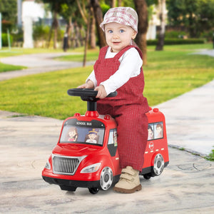 Auto a Spinta per Bambini, Autobus da Passeggio con Pulsante Musicale Comparto di Stoccaggio Blocco Antiribaltamento, Ideale per Bambini 19-36 Mesi