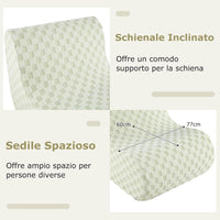 Sedia a Sacco con Pouf, Divano in Spugna ad Alta Elasticità, Fondo Antiscivolo e Copertura in Velluto Lavabile, Comoda Poltrona Pigra per Soggiorno Camera da Letto Sala Lettura (Verde)