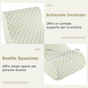 Sedia a Sacco con Pouf, Divano in Spugna ad Alta Elasticità, Fondo Antiscivolo e Copertura in Velluto Lavabile, Comoda Poltrona Pigra per Soggiorno Camera da Letto Sala Lettura (Verde)